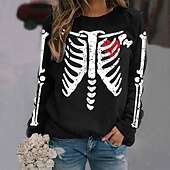 Halloween Skeleton Skull Hoodie Cartoon Manga Anime 3D Graphic For Women's Adults' Halloween Carnival Masquerade 3D Print Party Festival4