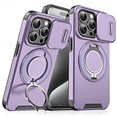 cheap iPhone Cases-Phone Case For iPhone 16 Pro Max Plus iPhone 15 14 Pro Max Plus iPhone 13 12 11 Pro Max Back Cover Ring Holder Shockproof PC