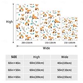 cheap Blankets &amp; Throws-Autumn Animal Flannel Blanket - Soft and Cozy Fabric - Warm and Comfortable Design - Perfect for Fall Home Decor and Snuggling - Ideal for Sofa or Bed