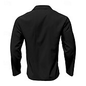 preiswerte Herrenhemd zum Knöpfen-Herren Hemd Sommerhemd Freizeithemd Strandhemd Schwarz Weiß Armeegrün Grau Leicht Blau Langarm Einfach Revers Urlaub Hawaiianisch Button-Down Bekleidung Polyester Mode Lässig Bequem
