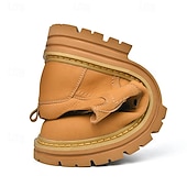 abordables Bottes de travail-bottes de travail marron durables pour hommes, élégantes et confortables à porter au quotidien