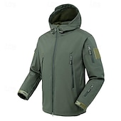 abordables Softshell, polares y chaquetas de montaña-Hombre Chaqueta Softshell Chaqueta para senderismo Al aire libre Bloque de color Resistente al Viento Resistente al Agua Sudadera Chaqueta cortavientos Camping / Senderismo / Espeleología Viaje Negro
