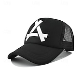 billige Baseballcaps for menn-Herre Snapback lue Baseballcaps Solhatt Trucker Hat Nettinghette Svart Hvit Bomull Netting Mesh tilbake Mote Fritid Gate Daglig Grafisk Justerbare Solkrem Pustende