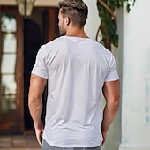 billiga Herrarnas Elite T-shirts och linnen-Herr T-shirt Bomullskjorta Ensfärgat Rund hals Kläder Utomhus Kontor Arbete Dagligen Sport Kortärmad Crewneck Klassisk Stil Modern Stil Ren färg Opressade byxor 100 % bomull Mode Häftig Dagligen