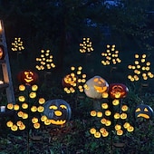 voordelige Buiten- en tuinpresentaties-halloween buiten zonne-pompoen gazonverlichting verlicht pompoen jack o lantaarn tuindecoratie waterdichte pompoen staaklamp halloween grafsteen tuin gazon binnenplaats loopbrug decor straatlantaarn 1pc