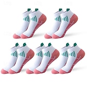 お買い得  メンズソックス-男性用 5ペア マルチパック ソックス ランニングソックス カジュアルソックス ブラック ホワイト カラー カラーブロック スポーツ 日常 バケーション ベーシック 薄手生地 夏 春 ファッション カジュアル