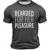billige Morsomme T-skjorter for menn-Herre Morsom T skjorte Kortermet T skjorte 3D-utskrift Crew-hals Skjorte Årgang Kul Fest Ferie Svart Hvit Rød Sommer Vår Klær S M L XL XXL XXXL