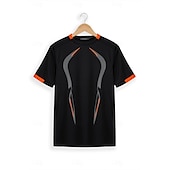cheap Men&#039;s Active Tees &amp; Tanks-Men&#039;s Compression Shirt Running Shirt Short Sleeve Tee Tshirt Athletic Athleisure Summer Breathable Moisture Wicking Soft Fitness Running Walking Sportswear Activewear Solid Colored Dark Grey Black