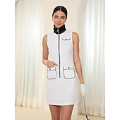 economico Abiti da golf-Per donna vestito da golf Bianco Senza maniche Vestiti Abbigliamento da golf da donna Abbigliamento Abiti Abbigliamento
