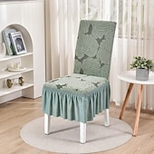 billiga Fåtöljskydd och armlöst stoltäckning-stolsöverdrag med kjolfåll elegant och snygg design mjukt och slitstarkt tyg perfekt för matsal eller speciella tillfällen ger fullt stolskydd lätt att installera och maskintvättbar