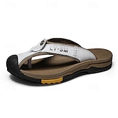 billige Utendørs sandaler-brune utendørs flipflops for menn med slitesterk såle – komfortable og lette sandaler for fotturer, strand og fritidsklær