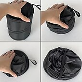 economico deposito bagagli e viaggi-pattumiera portatile per auto: organizer pieghevole per seggiolino auto, contenitore per la pasta, secchio a spirale, contenitore per rifiuti compatto e conveniente per veicoli