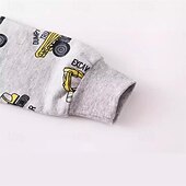 billiga Huvtröjor och tröjor för pojkar-Pojkar 3D Tecknat Tröja Långärmad Vår Höst Mode Grundläggande Lilla barn (4-7år) 4-7 år Rund hals Utomhus Ledigt Dagligen Normal