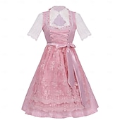 abordables Mujeres-Oktoberfest Vestidos Accesorios Falda acampanada bávaro Mucama Alemán Munich prados Mujer Paño de estilo tradicional Camisas Vestido Delantal