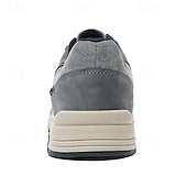 baratos Ténis para Homem-Homens Sapatos casuais masculinos Retro Pele PU Confortável Antiderrapante Com Cadarço Azul Cáqui Cinzento