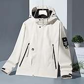 voordelige Fleece &amp; 3-in-1 Jassen-Voor heren Softshell jas Wandeljack Regenjack Buitenshuis Winddicht Lichtgewicht Waterbestendig Windjack Reizen Zwart Wit Geel Leger Groen
