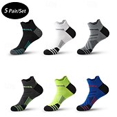 halpa miesten sukat-Miesten 5 Parit Monipakkaus Sukat Juoksusukat Vapaa-ajan sukat Musta Valkoinen Väri Väripalikka Urheilu ja ulkoilu Päivittäin Loma Perus Ohut Kesä Kevät Muoti Vapaa-aika