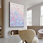 cheap Landscape Paintings-Hand Painted EXTRA LARGE VIVID Color Wall Art - Textured Abstract Oil Painting on Canvas Impasto Thick strokes Modern Painting for Living Room Unframed