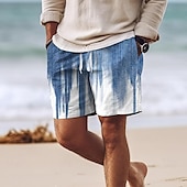 cheap Geometric Print-Men&#039;s Color Block Gradient Color Swim Shorts Board Shorts Swimming Trunks Mid Waist Hawaiian Casual Holiday Beach Drawstring with Mesh lining Elastic Waist Designer Clothing Apparel