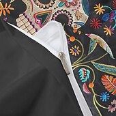 economico Set copripiumino-set copripiumino floreale per Halloween - include copripiumino e federe - design spettrale e festoso - tessuto morbido e confortevole - perfetto per decorare la casa a tema Halloween