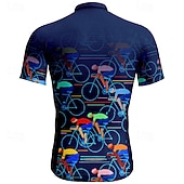  Homens Camisa para Ciclismo Gráfico Manga Curta Moto Camiseta Camisa / Roupas Para Esporte com 3 bolsos traseiros Ciclismo de Montanha Secagem Rápida Design Anatômico Capilaridade Respirável Esportes