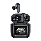 billiga TWS helt trådlösa hörlurar-Trådlöst Headset ANC Bluetooth Headset LCD Digital Display Sport Headset Inbyggd Mikrofon Headset