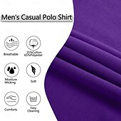 economico Polo classica da uomo-Per uomo POLO Camicia da golf Golf Informale Per eventi Collo a polo a costine Classico Manica corta Di tendenza Essenziale Color Block Collage Tasche Estate Standard Viola Grigio POLO