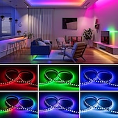 tanie wodoodporne paski świetlne-2,5 m 5 m Elastyczne taśmy LED 30/60 Diody LED 5050 SMD 10mm 1 szt. RGBIC (Adresowalny kolor snu) Taśmy LED w pomieszczeniach Impreza Wodoodporny 12 V