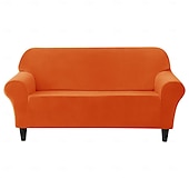 baratos Cobertura de Sofa-capa completa de veludo para sofá capa de sofá pelúcia e extensível tecido macio e durável com tudo incluído - fácil de instalar limpo - perfeito para proteger e melhorar seu sofá