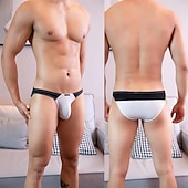 levne Pánské spodní prádlo-Pánské 1 ks Sexy kalhotky Boxerky Slátanina Polyester Prodyšné Yumuşak Pohodlné Barevné bloky Střední vzestup Černá Bílá