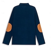cheap Men&#039;s Classic Polo-Men&#039;s Corduroy Shirt Button Up Polos Casual Sports Lapel Long Sleeve Fashion Basic Color Block Patchwork Button Spring Fall &amp; Winter Regular Fit Army Green Navy Blue Brown Gray Corduroy Shirt