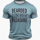 billige Morsomme T-skjorter for menn-Herre Morsom T skjorte Kortermet T skjorte 3D-utskrift Crew-hals Skjorte Årgang Kul Fest Ferie Svart Hvit Rød Sommer Vår Klær S M L XL XXL XXXL