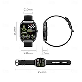 abordables Pulseras inteligentes-696 H35 Reloj inteligente 2.02 pulgada Pulsera inteligente Bluetooth Podómetro Recordatorio de Llamadas Seguimiento del Sueño Compatible con Android iOS Hombre Llamadas con Manos Libres Recordatorio