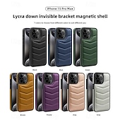お買い得  iPhone用ケース-電話 ケース 用途 iPhone 16 iPhone 15 プロマックスプラス iPhone 14 13 12 11 Pro Max Plus バックカバー スタンド付き 磁石バックル ワイヤレス充電をサポート レトロ風 TPU PC PUレザー