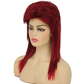 economico Parrucche storiche-Parrucca per Donne Lunghezza Spalla Capelli Lisci Naturali a Strati Costume Rock Anni &#039;70 &#039;80 per Halloween feste Cosplay