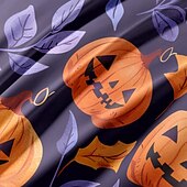levne Sady přikrývek-halloween podzimní sada povlečení na přikrývku z dýně - obsahuje povlak na přikrývku a povlak na polštář - slavnostní a útulný design - měkká a pohodlná látka - ideální pro halloween a podzimní výzdobu domova