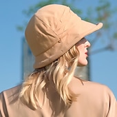 economico Cappelli per feste-cappelli cappello a secchiello in cotone cappello floscio cappello da sole casual vacanza semplice classico con copricapo con giunture di colore puro