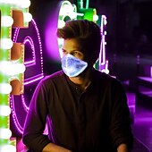  7 barevných světel obličejová maska LED svítící karnevalová dobíjecí záře světelná prachová maska pro party dance rave