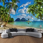ieftine Tapițerie Plaja Oceanului-natură plajă ocean agățat tapiserie artă de perete tapiserie mare decor mural fotografie fundal pătură perdea acasă dormitor living decor