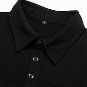 preiswerte Klassisches Poloshirt für Herren-Herren Poloshirt Polos mit Knöpfen Casual Sport Kargen Langarm Modisch Basic Glatt Taste Tasche Frühling &amp; Herbst Regular Fit Schwarz Weiß Armeegrün Rote Marineblau Dunkelgrün Poloshirt