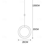 abordables Suspension-Lampe suspendue en métal à 1 lumière, luminaire décoratif d&#039;intérieur, idéal pour un balcon, un salon, une chambre à coucher ou une salle à manger, pendentif LED