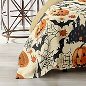 halpa Pussilakanasetit-halloween beige pussilakanasetti - ihastuttava kurpitsaprintti makuuhuoneesi sisustamiseen - sisältää pussilakanan ja tyynyliinat - pehmeä ja mukava kangas - täydellinen lisäämään juhlaa tilaan