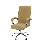 abordables Funda de silla-Fundas para sillas de oficina, funda elástica resistente al agua para silla de computadora con cremallera duradera, ajuste universal, silla con respaldo alto de estilo moderno y simplista