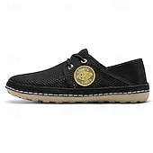 baratos Ténis para Homem-sapatos casuais masculinos de malha leve e respirável – mocassins confortáveis para atividades ao ar livre no verão