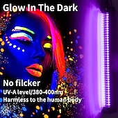 billiga USB Strip-lampor-2st usb uv led blacklight bar 28cm hög intensitet - 385-400nm ultraviolett ljuseffekt för halloween club party disco scenbelysning - lågspänning 5v med på/av-brytare, icke vattentät