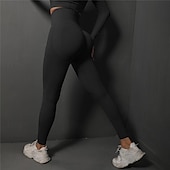 economico Leggings e collant da yoga-Per donna Pantaloni da yoga Leggings da yoga Vita Alta Yoga Allenamento in Palestra Pilates Collant Grigio scuro Nero Borgogna Spandex Gli sport Abbigliamento sportivo Elasticizzato Taglia piccola