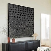preiswerte Abstrakte Gemälde-großes Wabi-Sabi-Ölgemälde handgemachte Wandkunst schwarze Wandkunst 3D-Textur-Ölgemälde handgemachtes braunes Gemälde braune abstrakte Kunst 3D-Textur-Wandkunst Erdton-Kunst Boho-Malerei