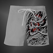 baratos Retro Vintage &amp; Ética-Homens Caveiras Impressão 3D Calção Justo de Natação Shorts de Natação Bermuda de Surf Cintura Média Moda Roupa de rua Designer Casual Diário Feriado Bolsos Com Cordão Cintura elástica Designer Roupa