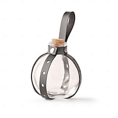 cheap Accessories and More-Dark Magic Potion Bottle - Wizard Potions Glass Holder with Cork Stopper and Faux Leather Harness with Holster Loop
