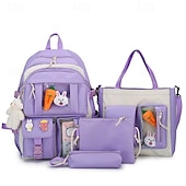 economico Borse per libri-zaini cartoon per zaini scolastici set con tote bag borsa a tracolla astuccio zaino per ragazze regali per il ritorno a scuola